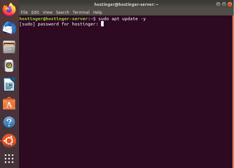 Nhập mật khẩu Ubuntu
