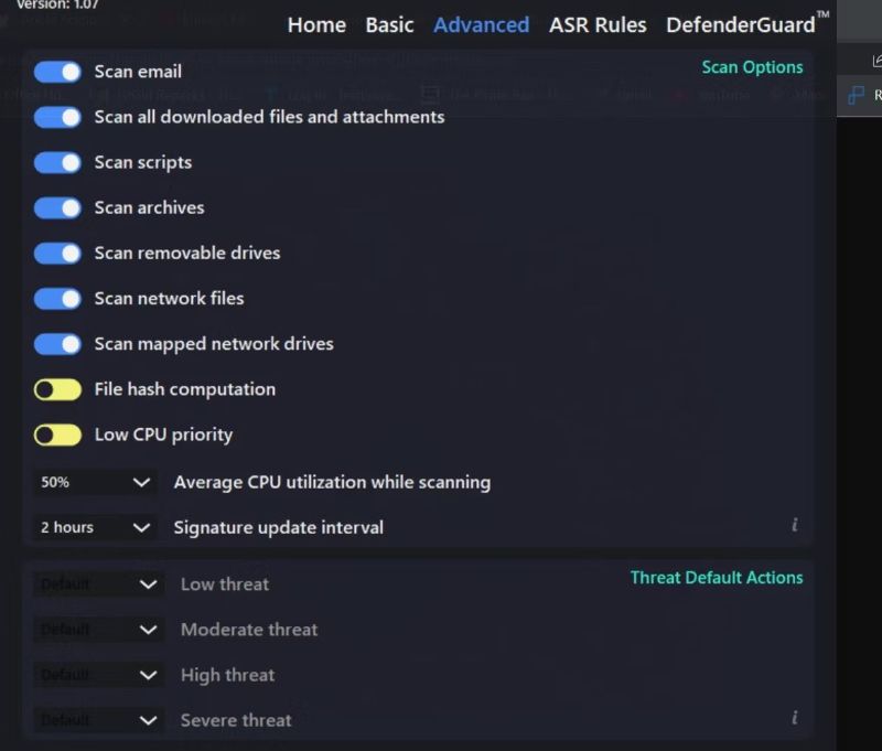 Cách sử dụng DefenderUI để cấu hình Windows Defender