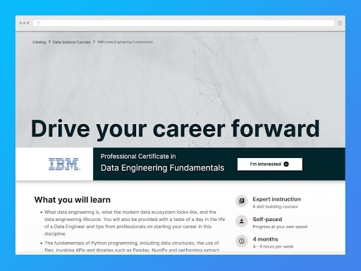 [edX] Chứng chỉ chuyên nghiệp sự nghiệp kỹ thuật dữ liệu của IBM