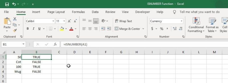 hàm ISNUMBER trong Excel