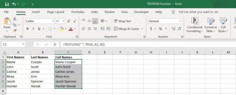 Cách sử dụng hàm TEXTJOIN trong Excel | Học CNTT cùng FUNiX