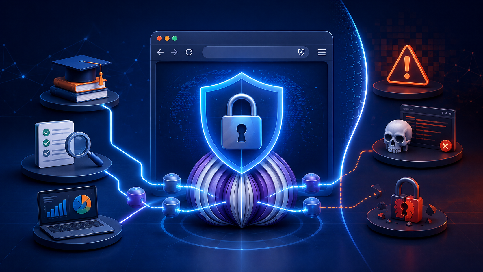 Minh họa Dark Web và cách truy cập an toàn