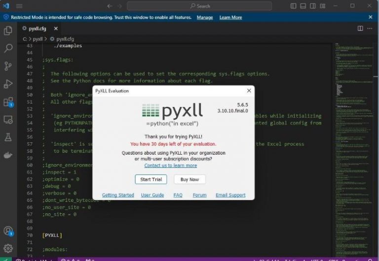 Hướng dẫn cách tích hợp Python vào Excel bằng PyXLL