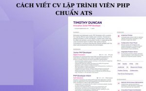 Cách viết CV lập trình viên PHP chuẩn ATS