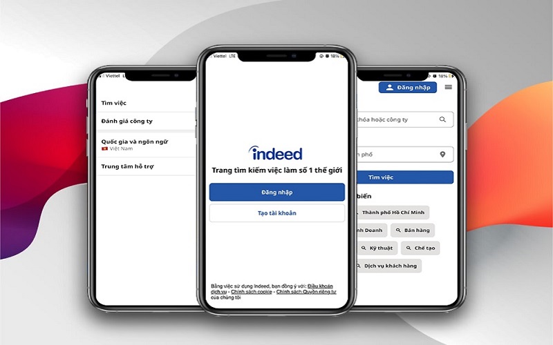 Ứng dụng Indeed.vn giải bài tập kiếm tiền trực tuyến hiệu quả (Nguồn ảnh: Internet)