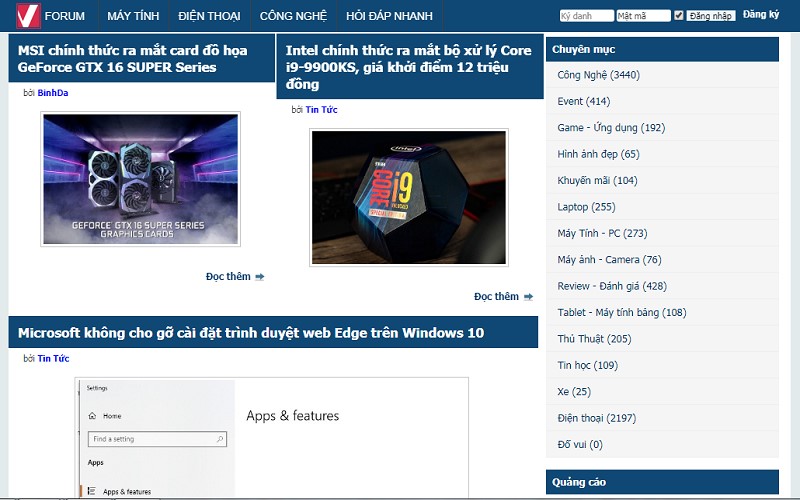 Vforum.vn - Diễn đàn công nghệ cung cấp thông tin hữu ích (Nguồn ảnh: Internet)