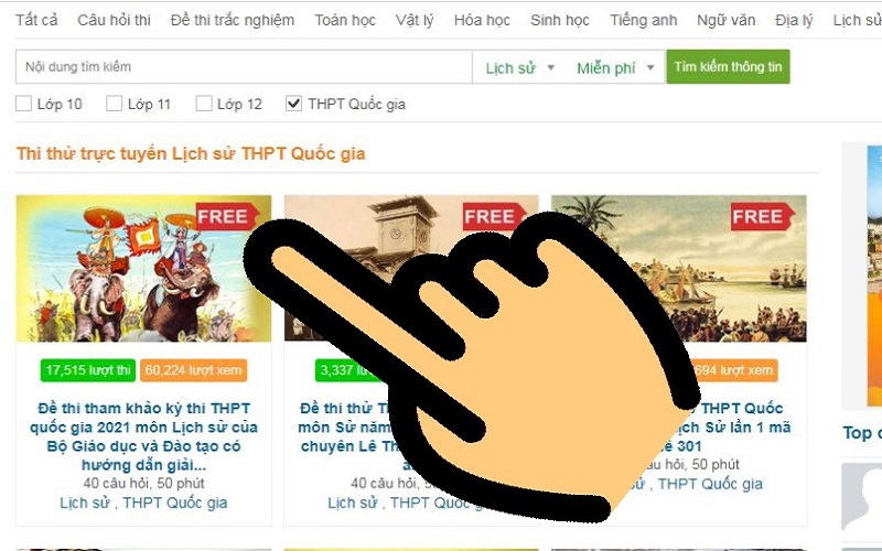 Truy cập trang web matran.edu.vn và tìm đề thi THPT quốc gia môn lịch sử (Nguồn ảnh: Internet)