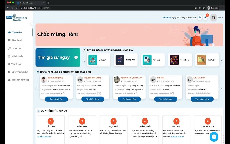 Ứng dụng gia sư Akadon.edu kiếm tiền online nhanh chóng (Nguồn ảnh: Internet)