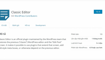 Hạn chế của Plugin Classic Editor
