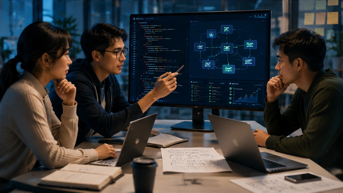 Nhóm kỹ sư phần mềm cùng đánh giá kết quả do AI hỗ trợ