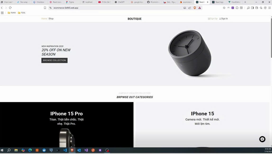 Website kinh doanh và quản lý đơn hàng