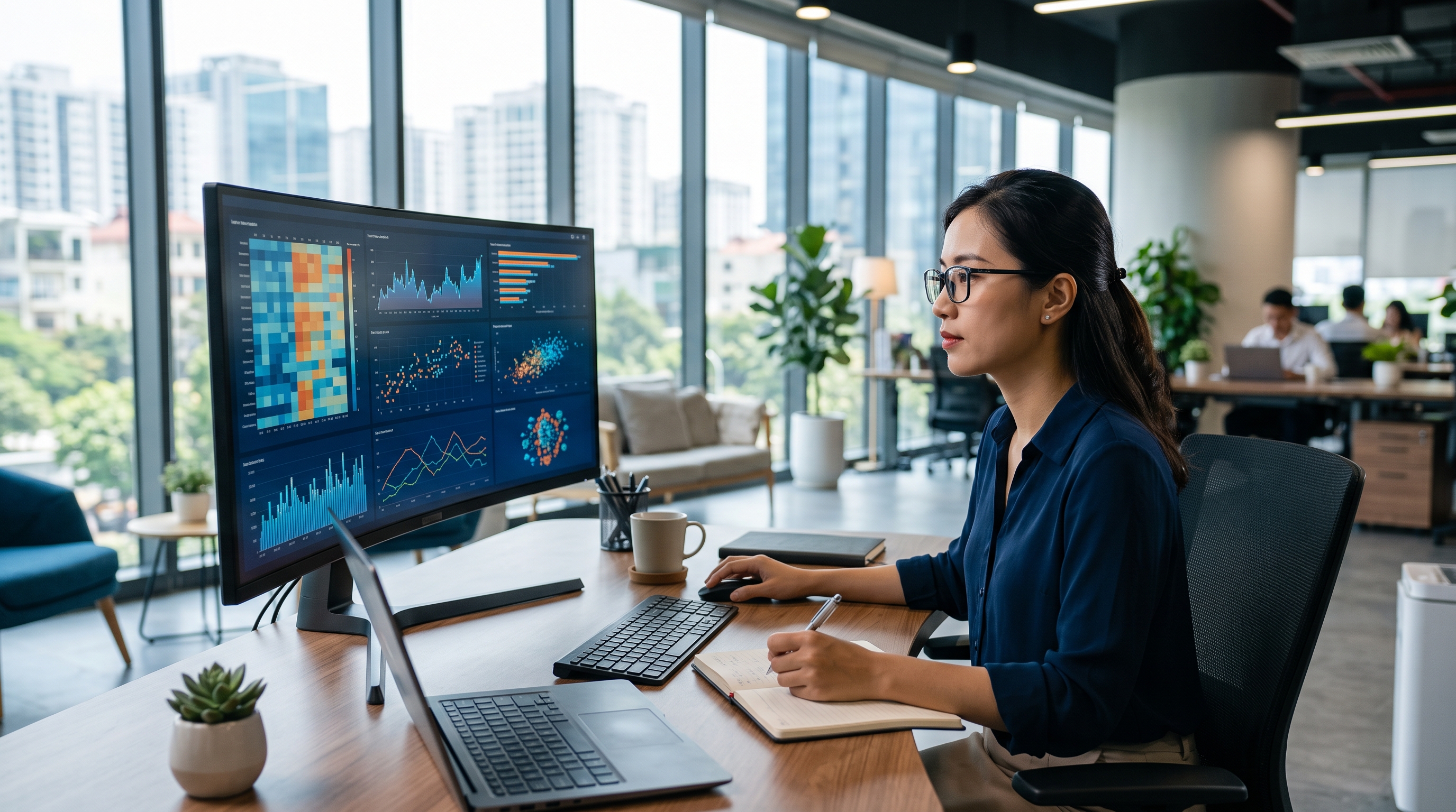 Data Scientist đang phân tích dữ liệu