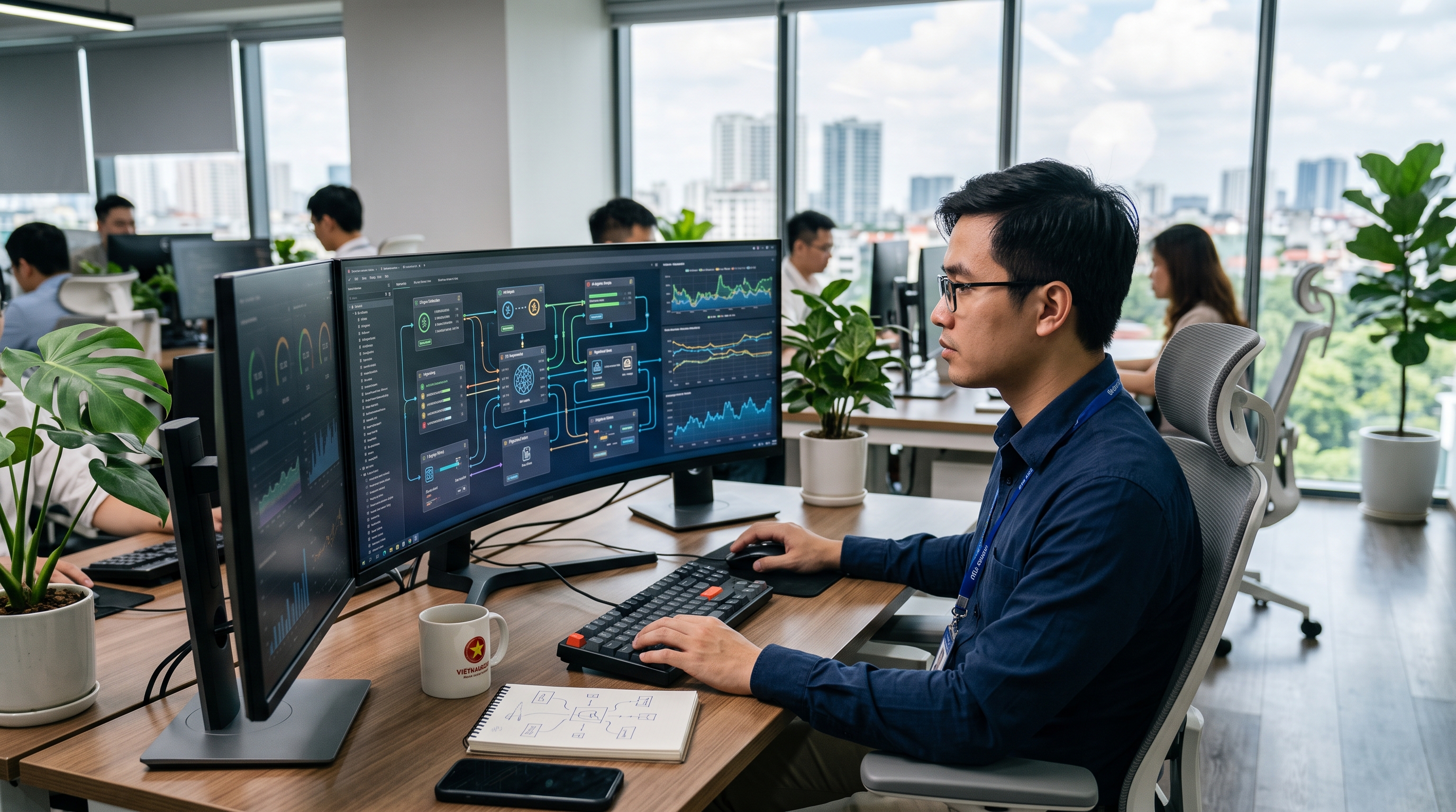 Nhóm AI Agent phối hợp xử lý quy trình công việc