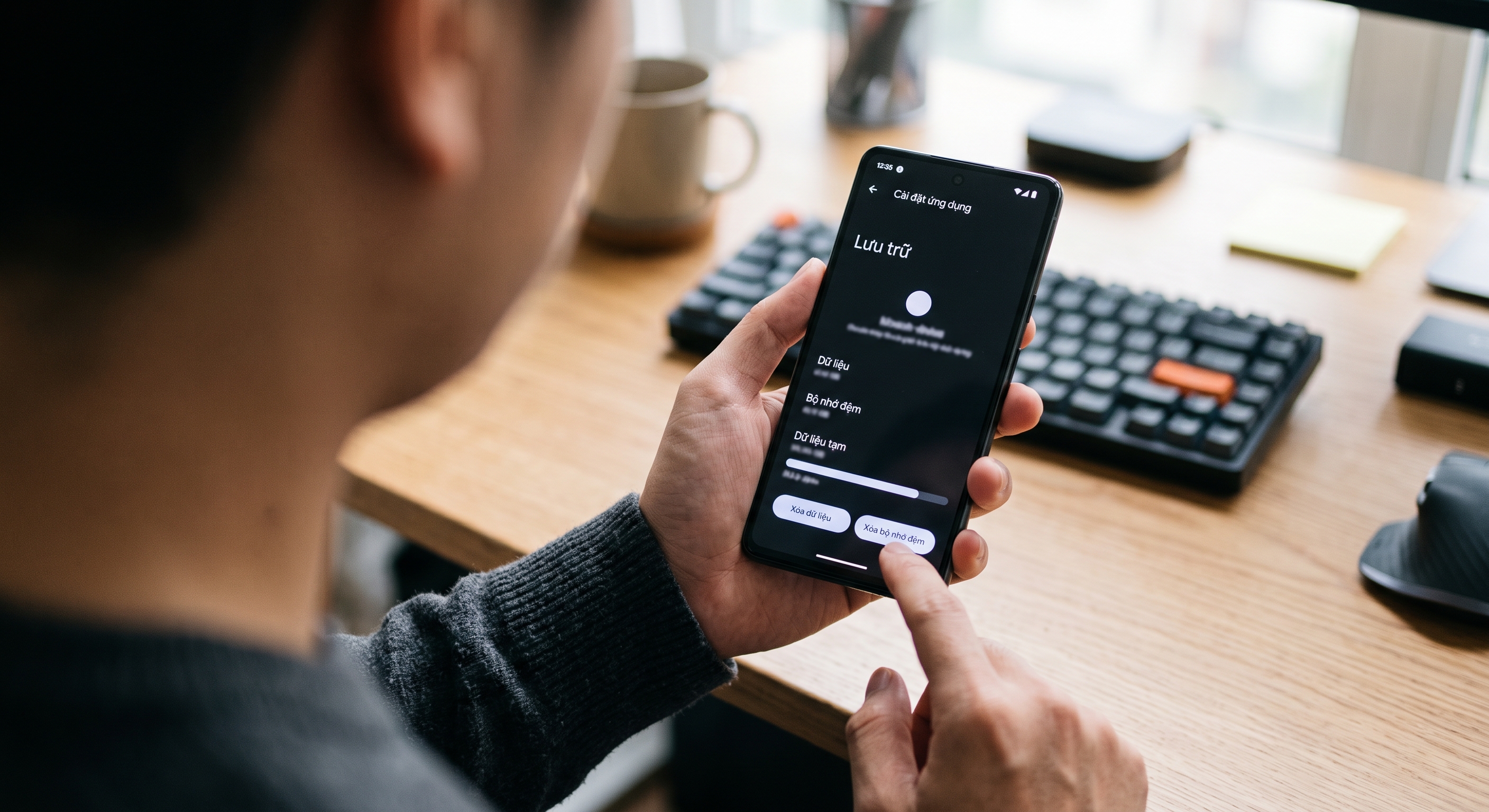 Người dùng xóa bộ nhớ đệm của ứng dụng Android