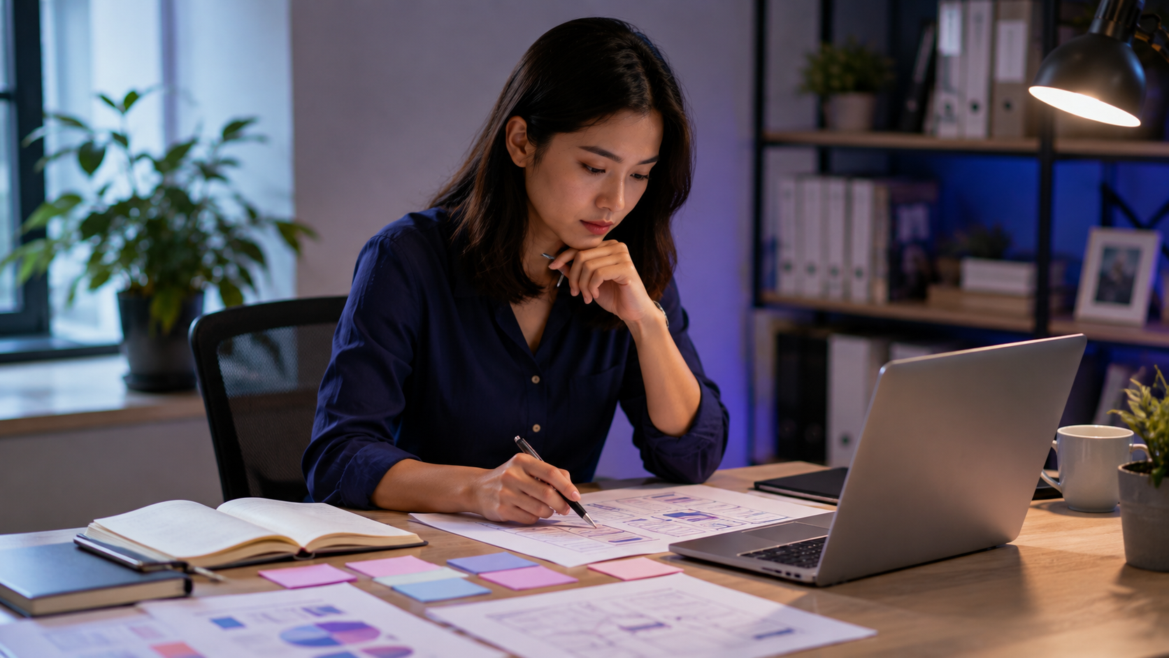 Marketer kiểm tra kế hoạch marketing sau khi sử dụng AI