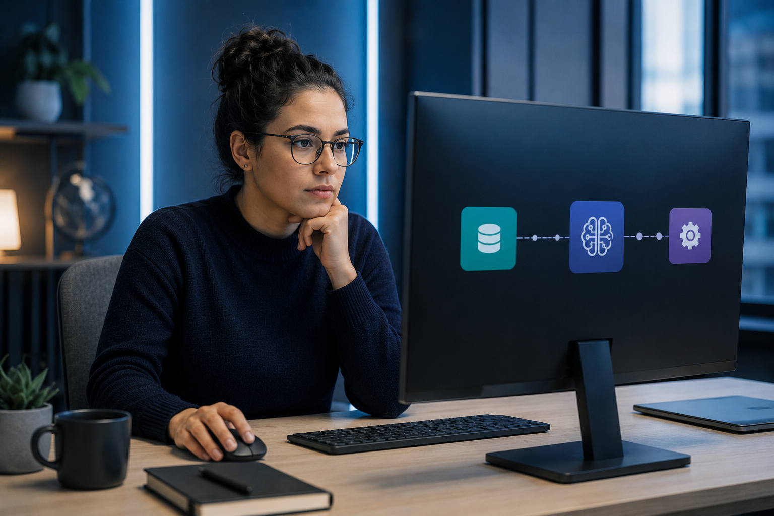 Người dùng theo dõi bước xử lý AI trong workflow