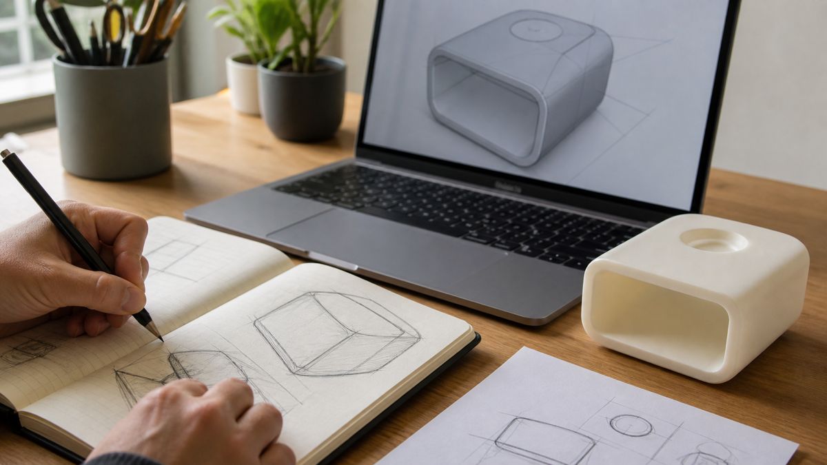 Quy trình từ bản phác thảo đến mô hình và sản phẩm 3D