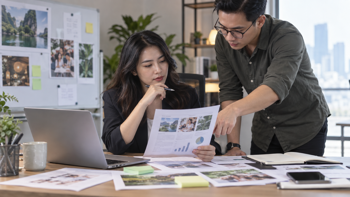 Nhóm marketing kiểm tra brief và nguồn trước khi giao việc cho AI Agent