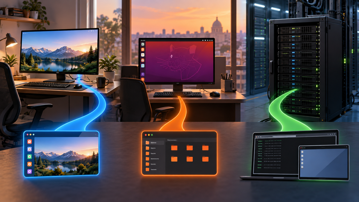 Ba tình huống khác nhau khi muốn cài giao diện máy tính Ubuntu