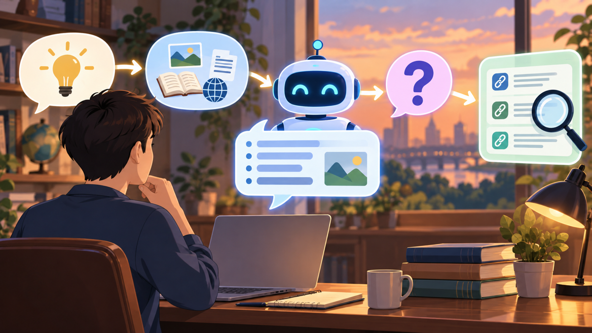 Quy trình giao nhiệm vụ, trao đổi tiếp và xác minh câu trả lời AI