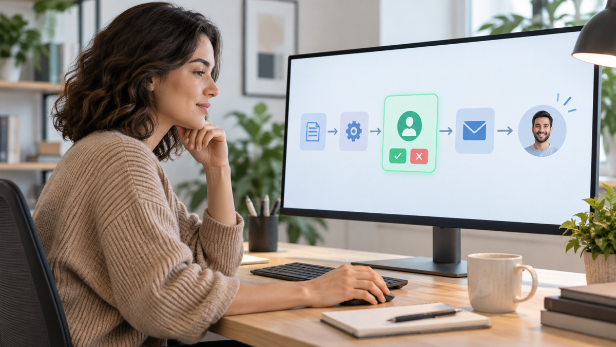 Bước duyệt của con người trước khi workflow gửi thông tin cho khách hàng