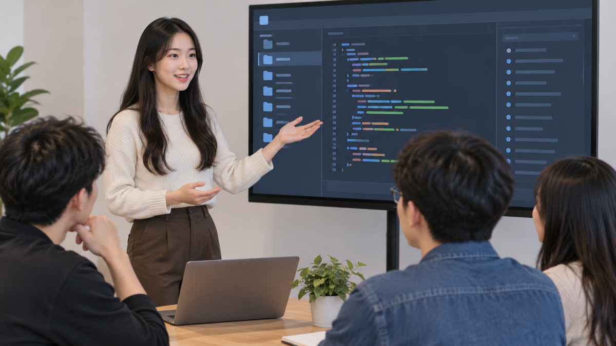 Sinh viên giới thiệu portfolio dự án trên GitHub