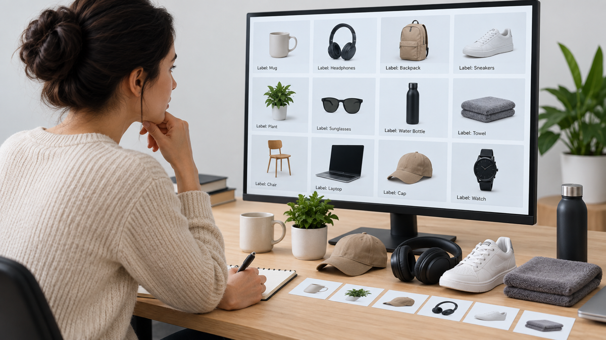 Người học kiểm tra ảnh và nhãn trước khi chia tập dữ liệu